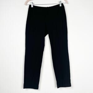 2/$30 Eileen Fisher Pullon Straight Leg Trouser Black Low Waisted Ankle #6858